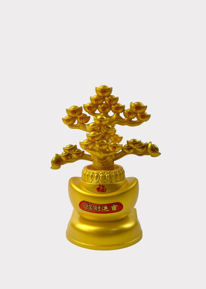 Solar Powered Swaying Golden Ingot Money Tree