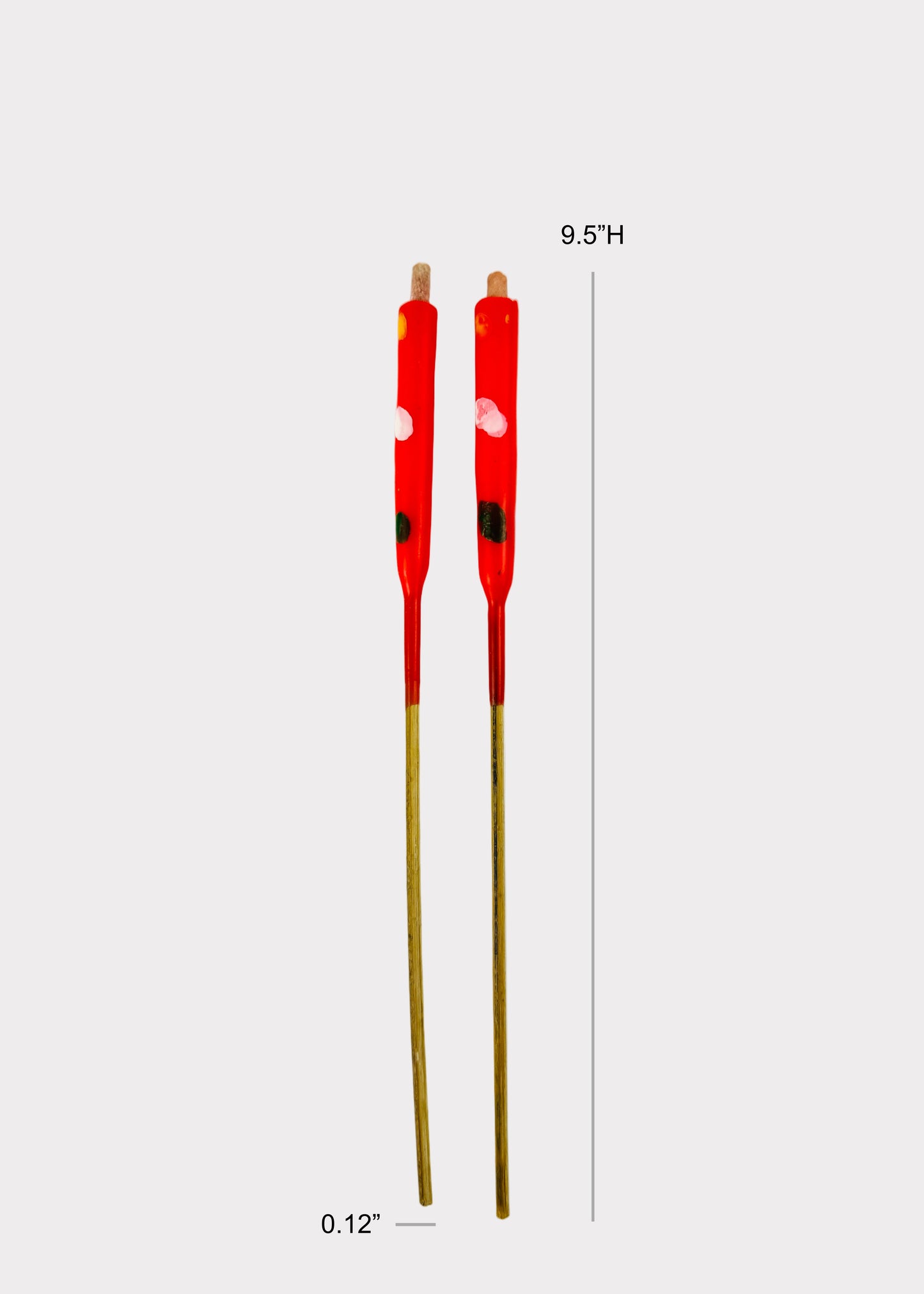 Asian Bamboo Stick Candles – Pack of 10 – Red Ritual Set