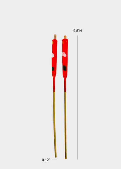 Asian Bamboo Stick Candles – Pack of 10 – Red Ritual Set