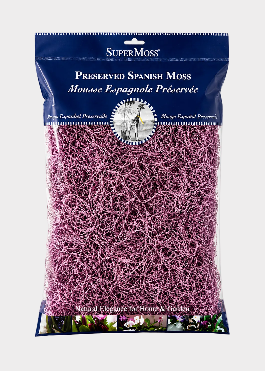 Package of SuperMoss Preserved Spanish Moss on a white background