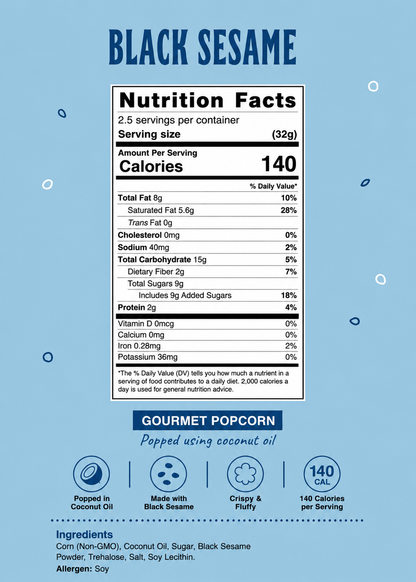 TOCHI Black Sesame Gourmet Popcorn