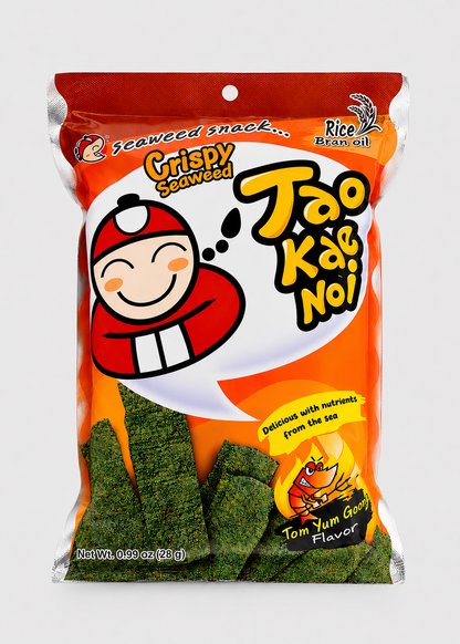 Tao Kae Noi Crispy Seaweed Snack Tom Yum Goong Flavor 28g