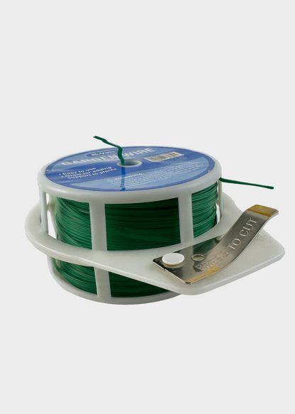 NuValu Garden Wire – 246ft (75m) Green Plant Support Wire with Cutter