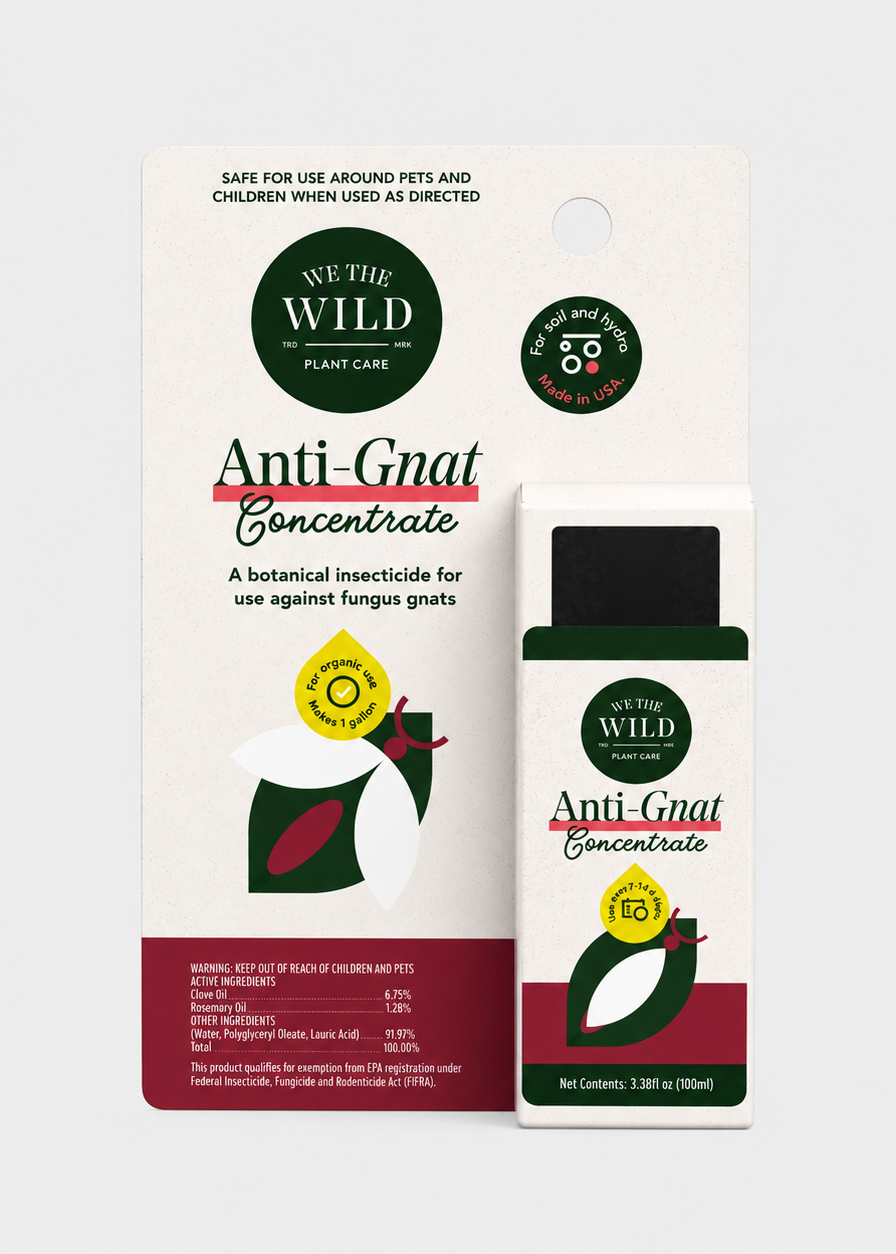 Anti-Gnat Concentrate packaging by We The Wild on a white background