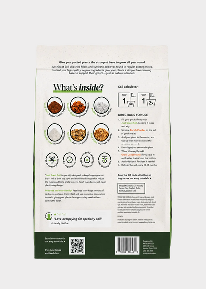 We The Wild Just Great Soil Premium Potting Mix 6 Dry Quarts (6.6L)