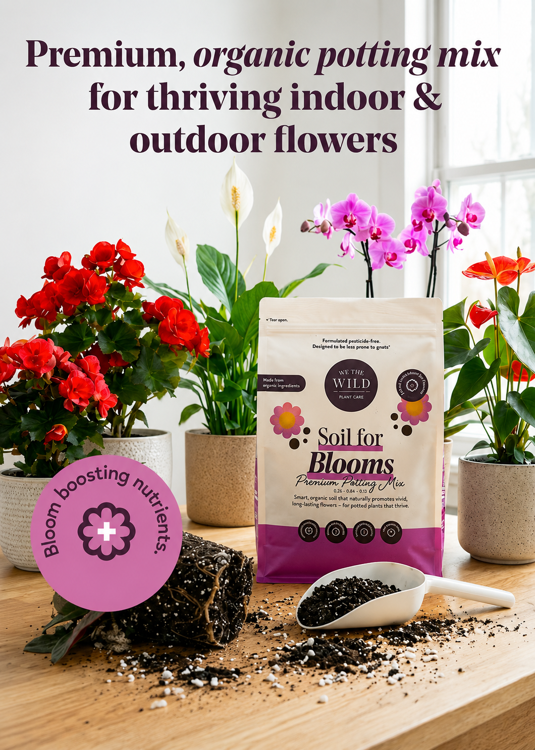 We The Wild Soil for Blooms Premium Potting Mix 6 Dry Quarts (6.6L)