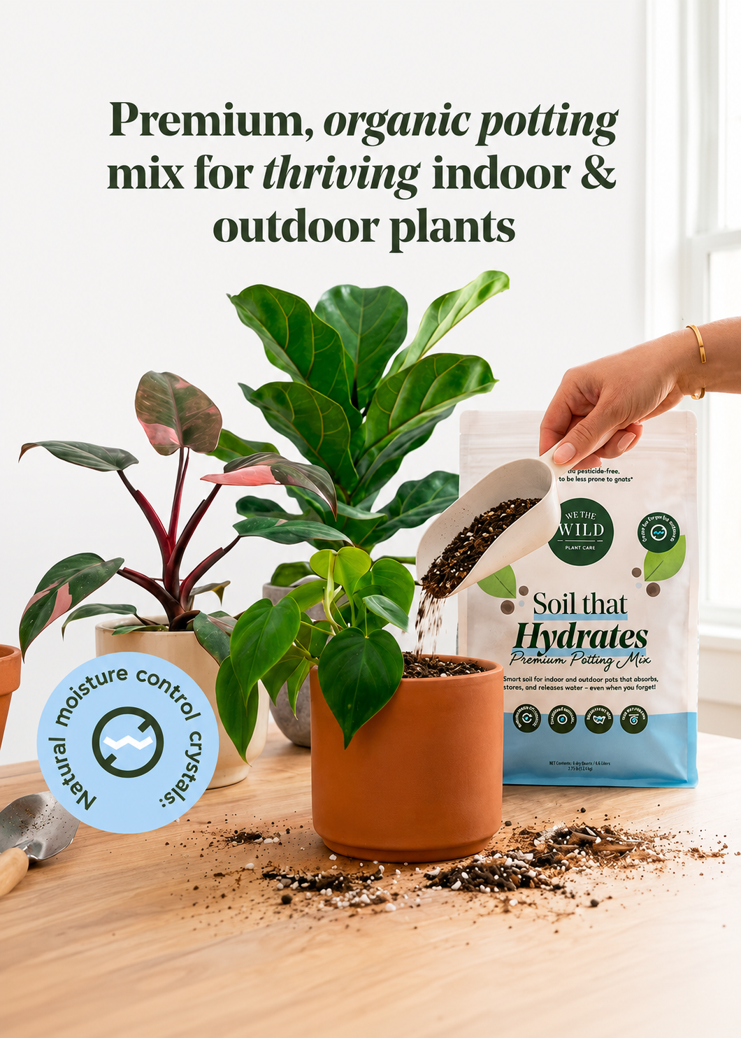 We The Wild Soil That Hydrates Premium Potting Mix 6 Dry Quarts (6.6L)