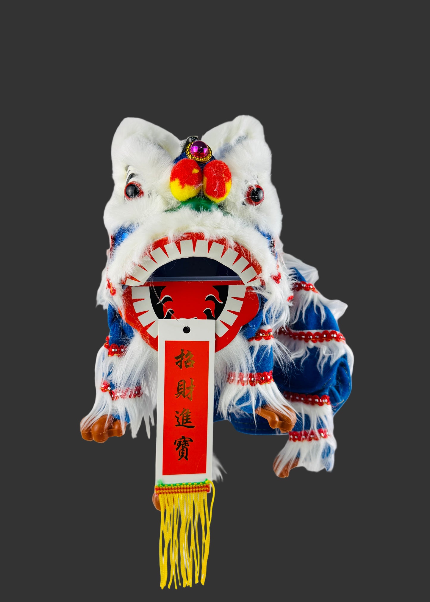 Lion Dance Puppet Figurine - Traditional Chinese Handheld Lion Puppet