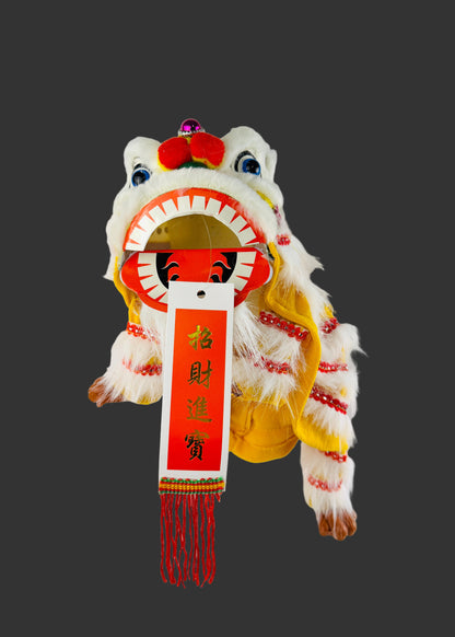 Lion Dance Puppet Figurine - Traditional Chinese Handheld Lion Puppet
