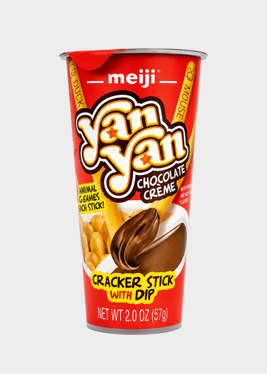 Meiji Yan Yan Chocolate Crème Cracker Stick with Dip 2 oz
