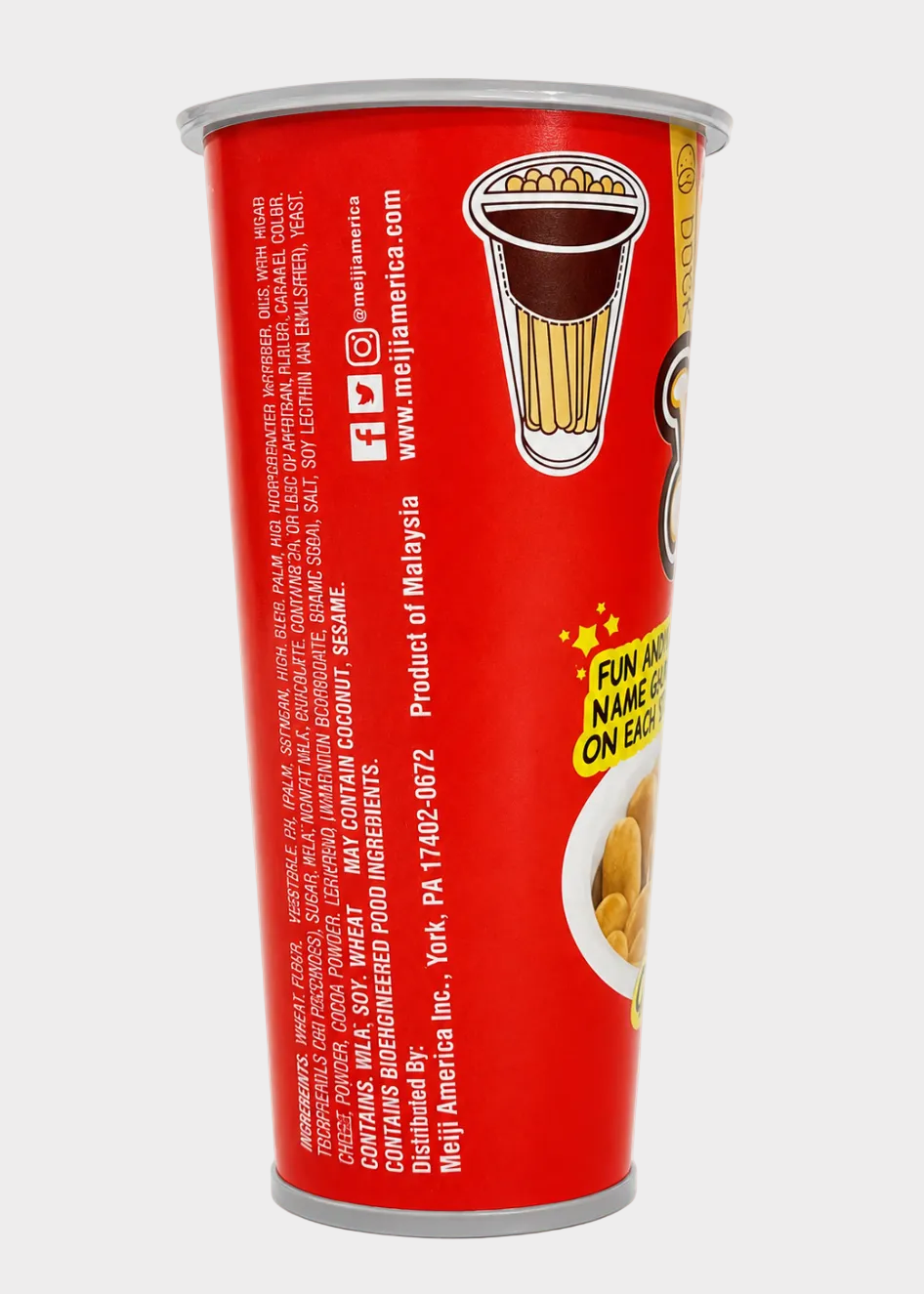 Meiji Yan Yan Chocolate Crème Cracker Stick with Dip 2 oz