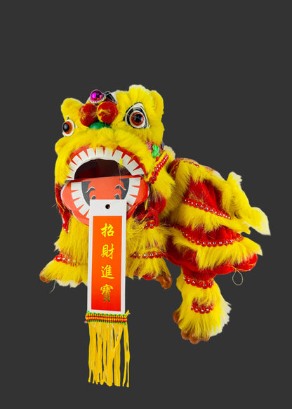 Lion Dance Puppet Figurine - Traditional Chinese Handheld Lion Puppet