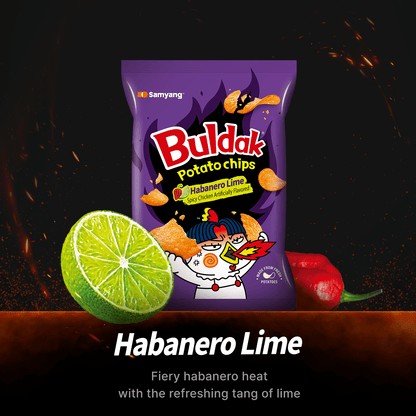 SAMYANG Buldak Habanero Lime Potato Chips 120g – Spicy Korean Potato Chips