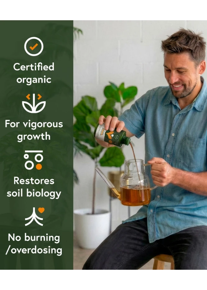 We The Wild Grow Concentrate Organic Liquid Plant Food - Fast Release Indoor Plant Fertilizer