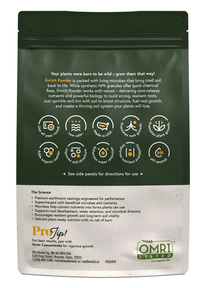 slow release indoor plant fertilizer Enrich Powder