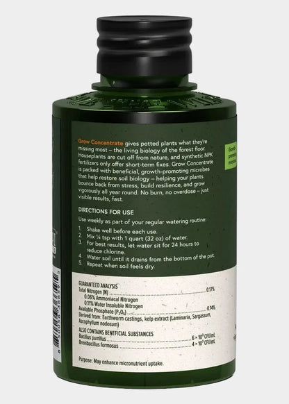 We The Wild Grow Concentrate Organic Liquid Plant Food - Fast Release Indoor Plant Fertilizer