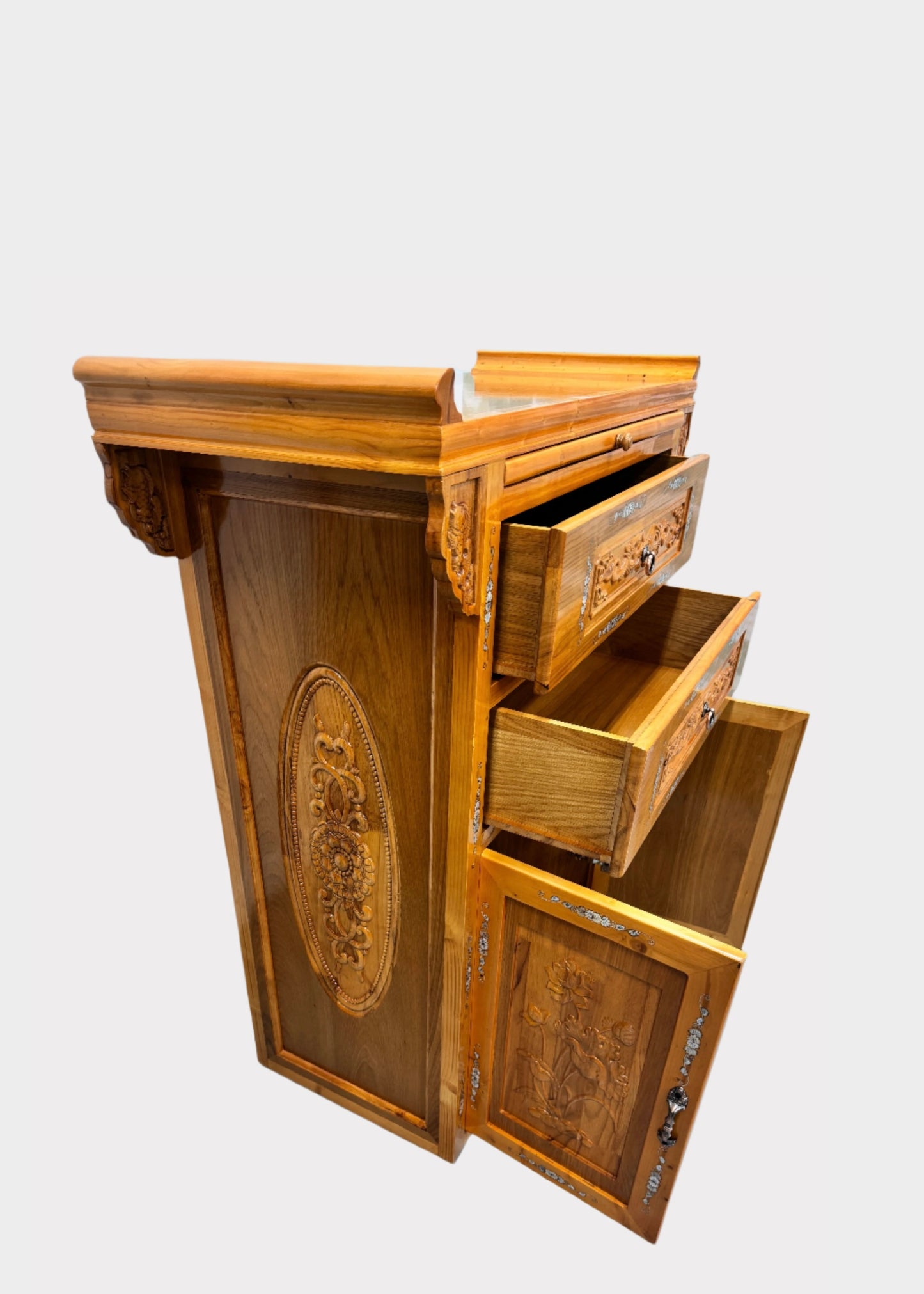42” Cabinet Altar – Vietnamese Style – Yellow