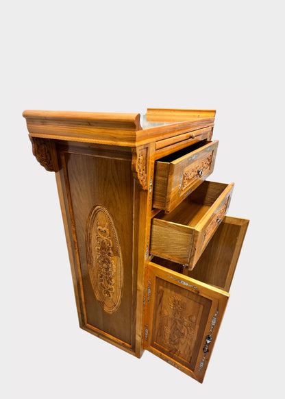 42” Cabinet Altar – Vietnamese Style – Yellow
