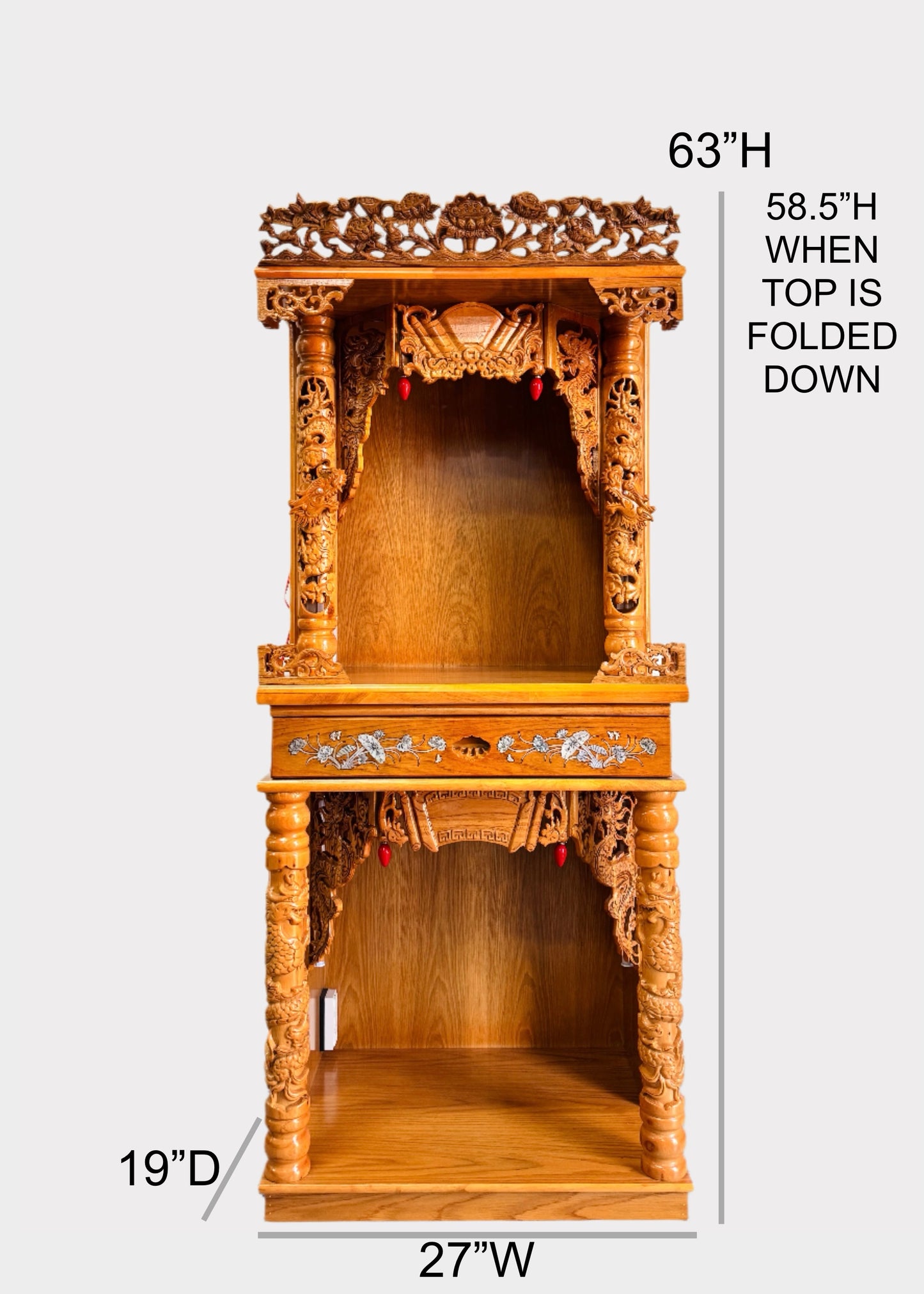 27” 2-Tier Altar – Dragon – Yellow
