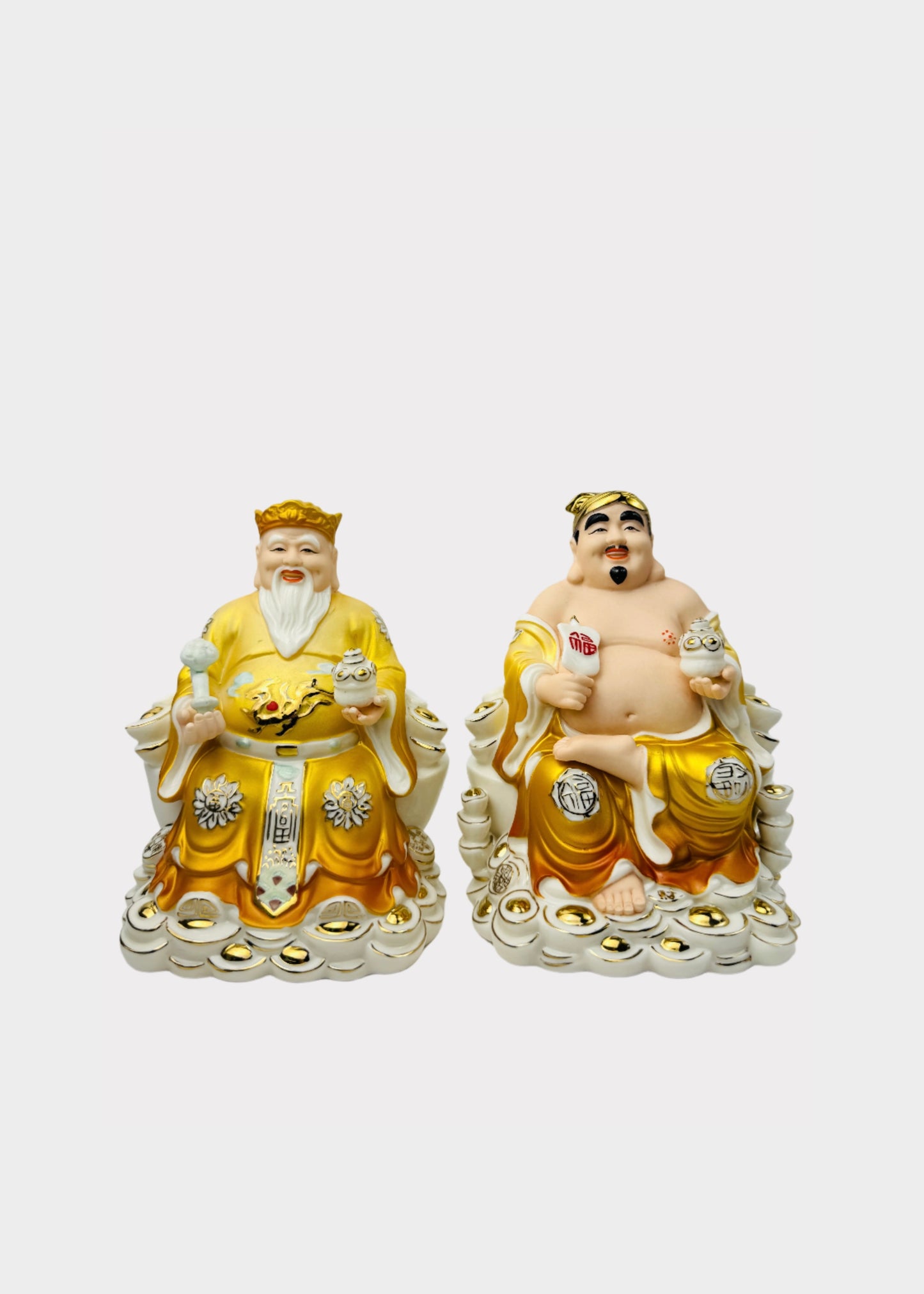 Gold Ombre Land and Prosperity Gods - Porcelain