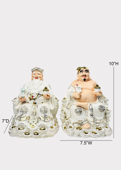 Gold Ombre Land and Prosperity Gods - Porcelain