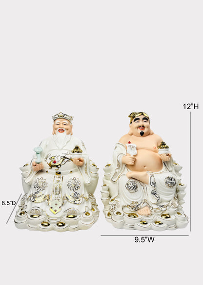 Gold Ombre Land and Prosperity Gods - Porcelain