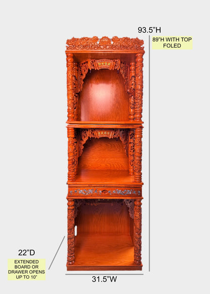 32” 3-Tier Altar – Dragon – Yellow