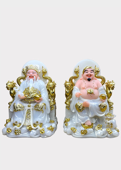 Earth and Prosperity God - Dragon Throne - Pearl White