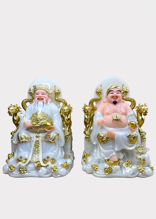 Earth and Prosperity God - Dragon Throne - Pearl White