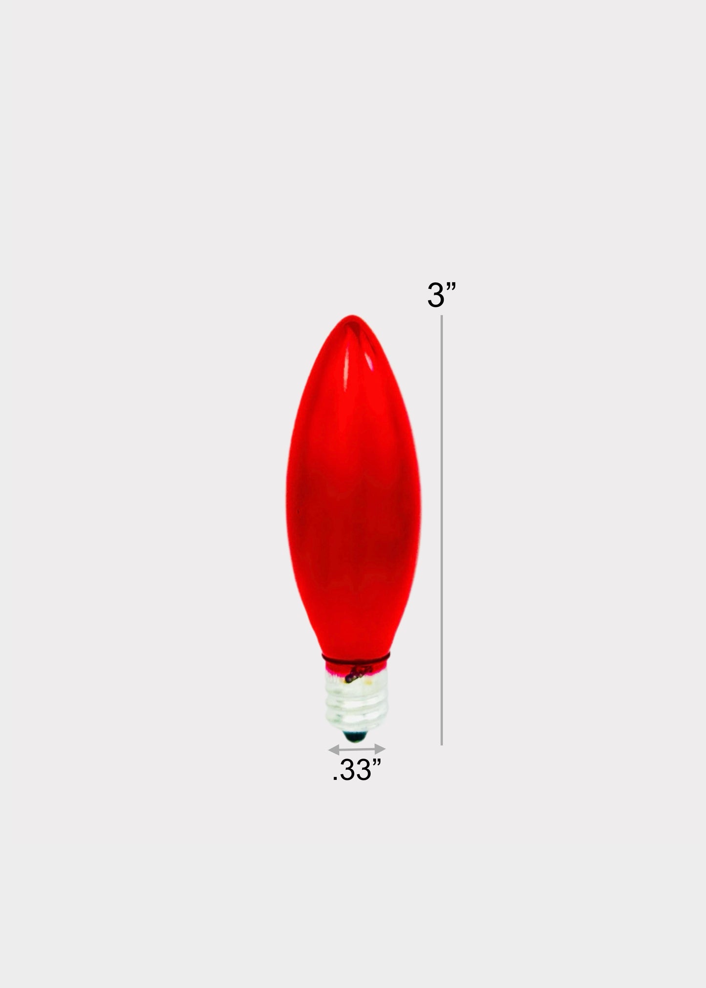 Red Altar Light Bulb - E12 Base - 15W - Long