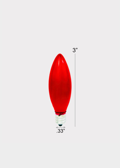 Red Altar Light Bulb - E12 Base - 15W - Long