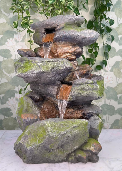 Mountain Rock Cascade Waterfall Fountain