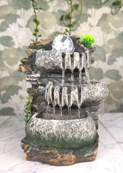Stone Cascade Crystal Fountain