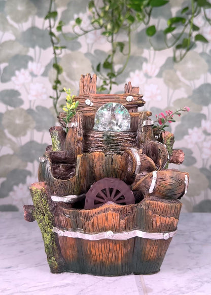Rustic Barrel Fountain