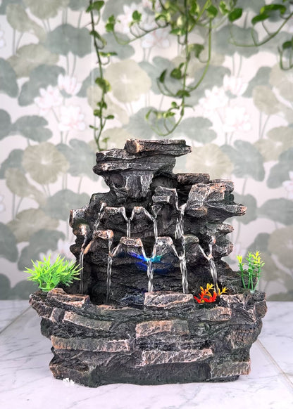 Tiered Rock Cascade Water Fountain