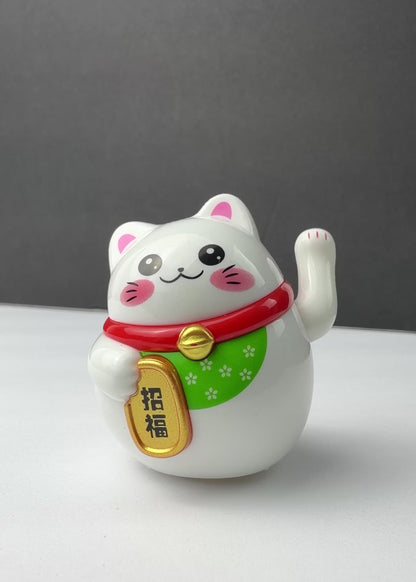 Solar Powered Lucky Waving Cat - Maneki Neko Fortune Cat (4 Colors)