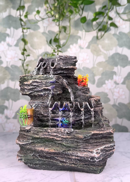 Layered Rock Cascade Fountain