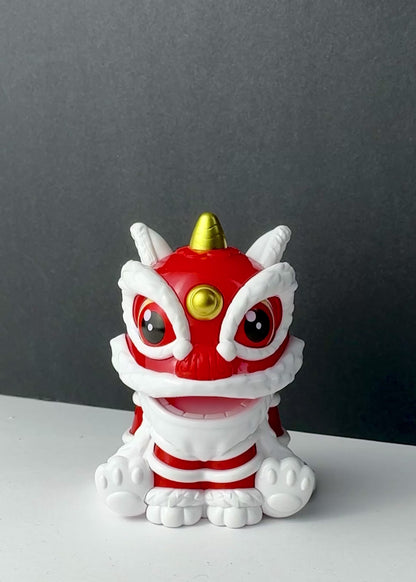 Solar Powered Lion Dragon - Red